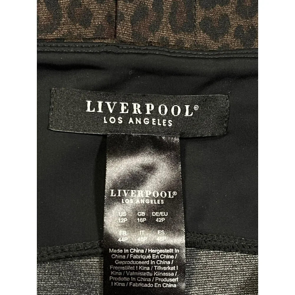 Liverpool Los Angeles Knit Cheetah Print Skirt – 12P